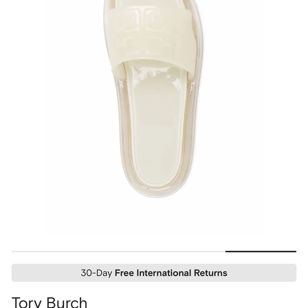 Tory Burch White Bubble Jelly Slides